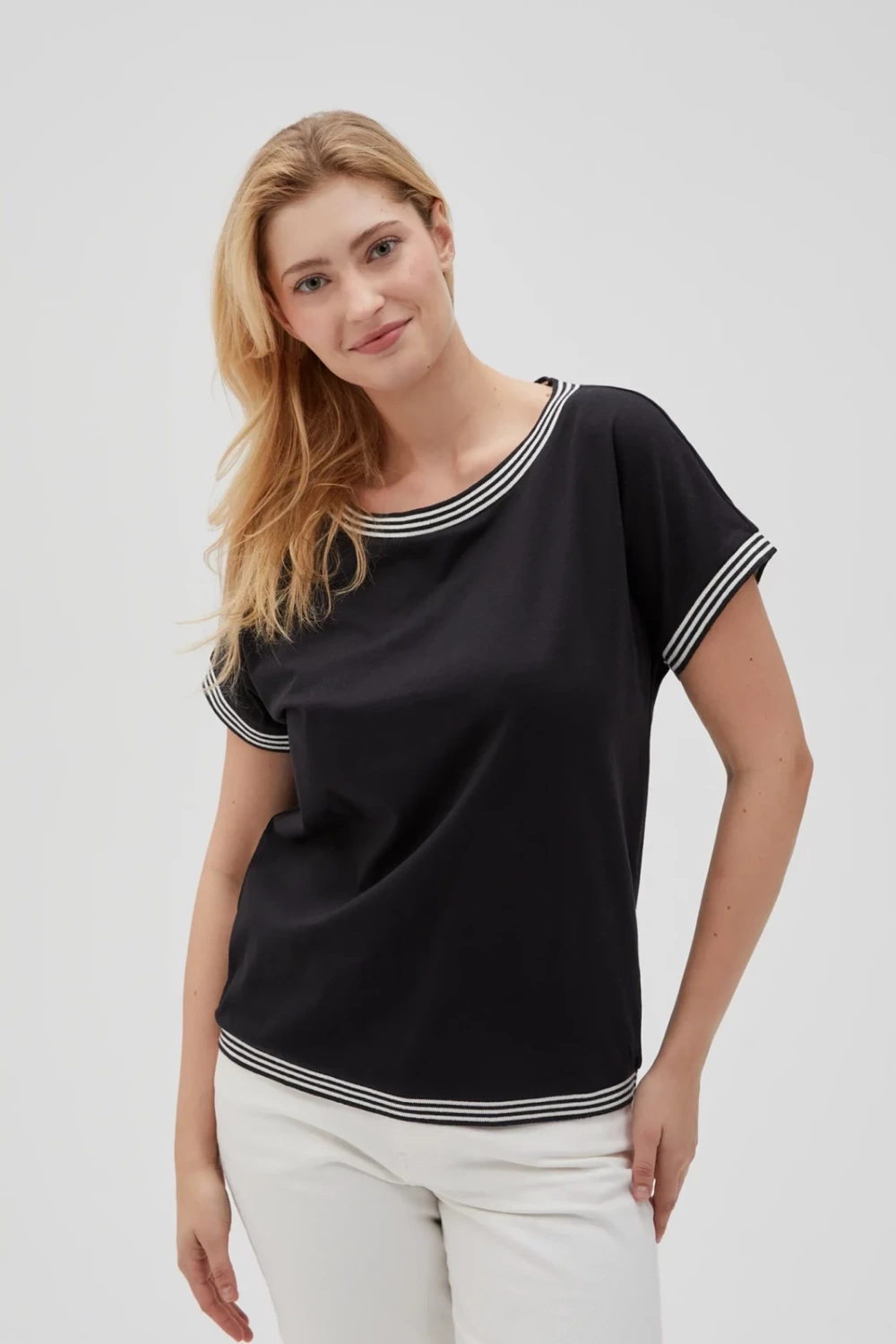 Marisse Womens T-Shirt L-Ts-4637 Black