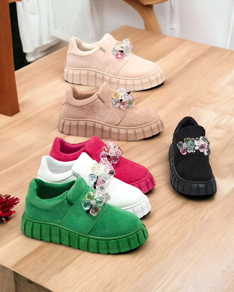 Resti Sports half shoes with colored stones Resinello