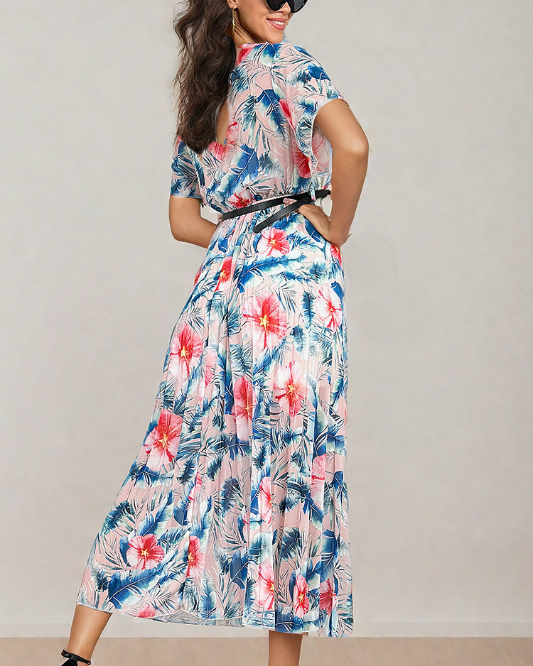 Resti Women's pleated floral midi dress