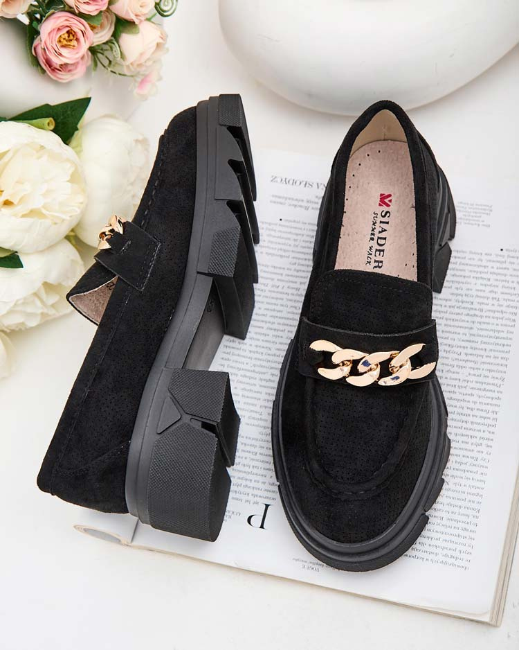 Resti Eco-suede moccasins with Zaffix embellishment