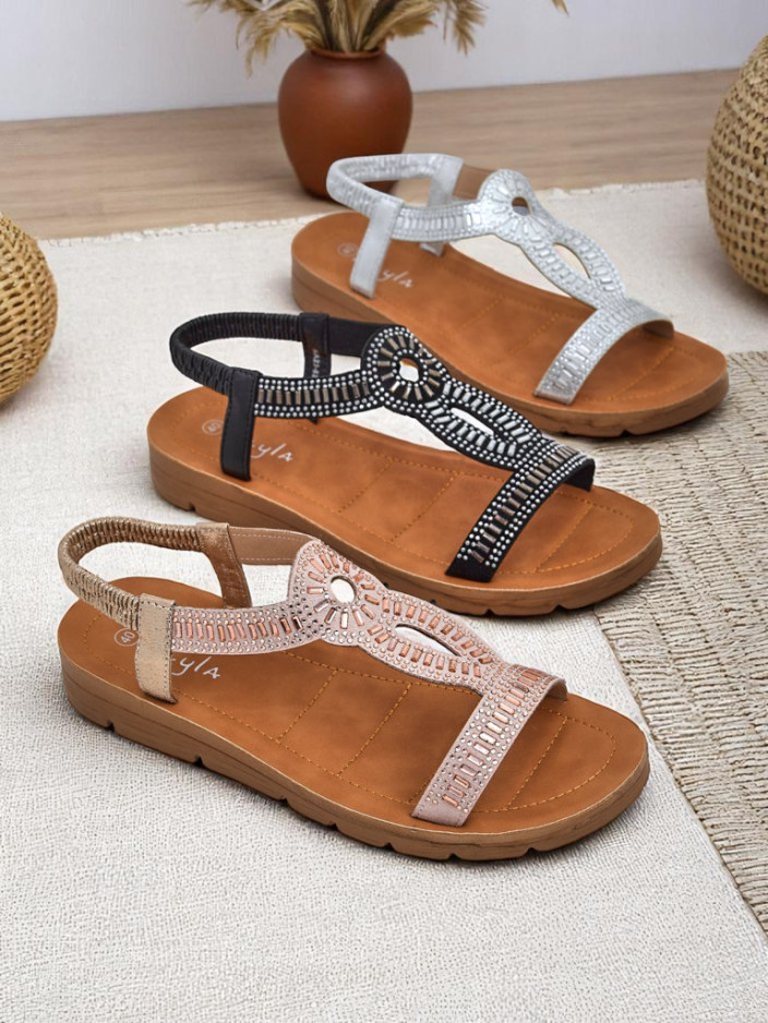 Resti Lola Grace Women's Royal Fashion Sandals with Decorative Straps