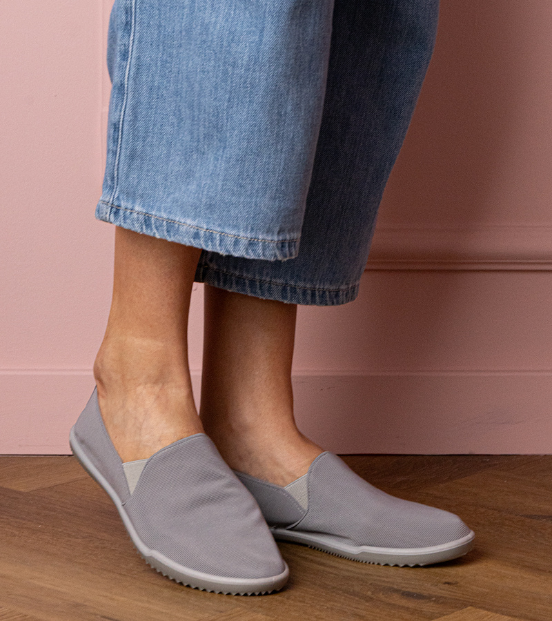 Gemre Tenisi gri de damă fără șireturi Kendi