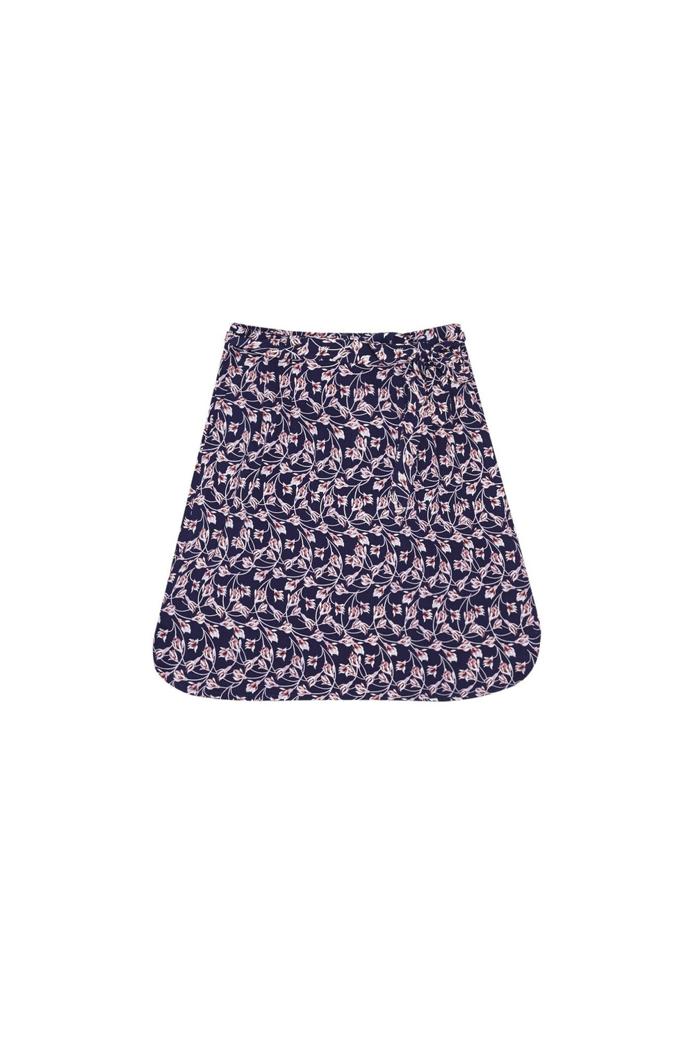Marisse Printed Viscose Skirt L-Sc-3123 Navy