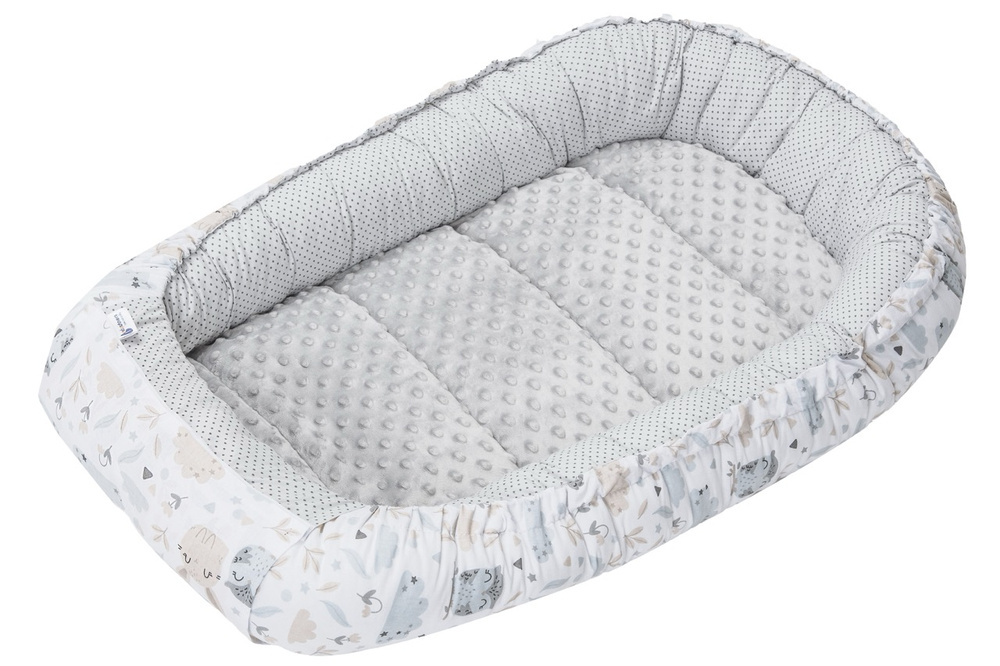 Medi Partners Baby cocoon/nest – Glade + gray Minky