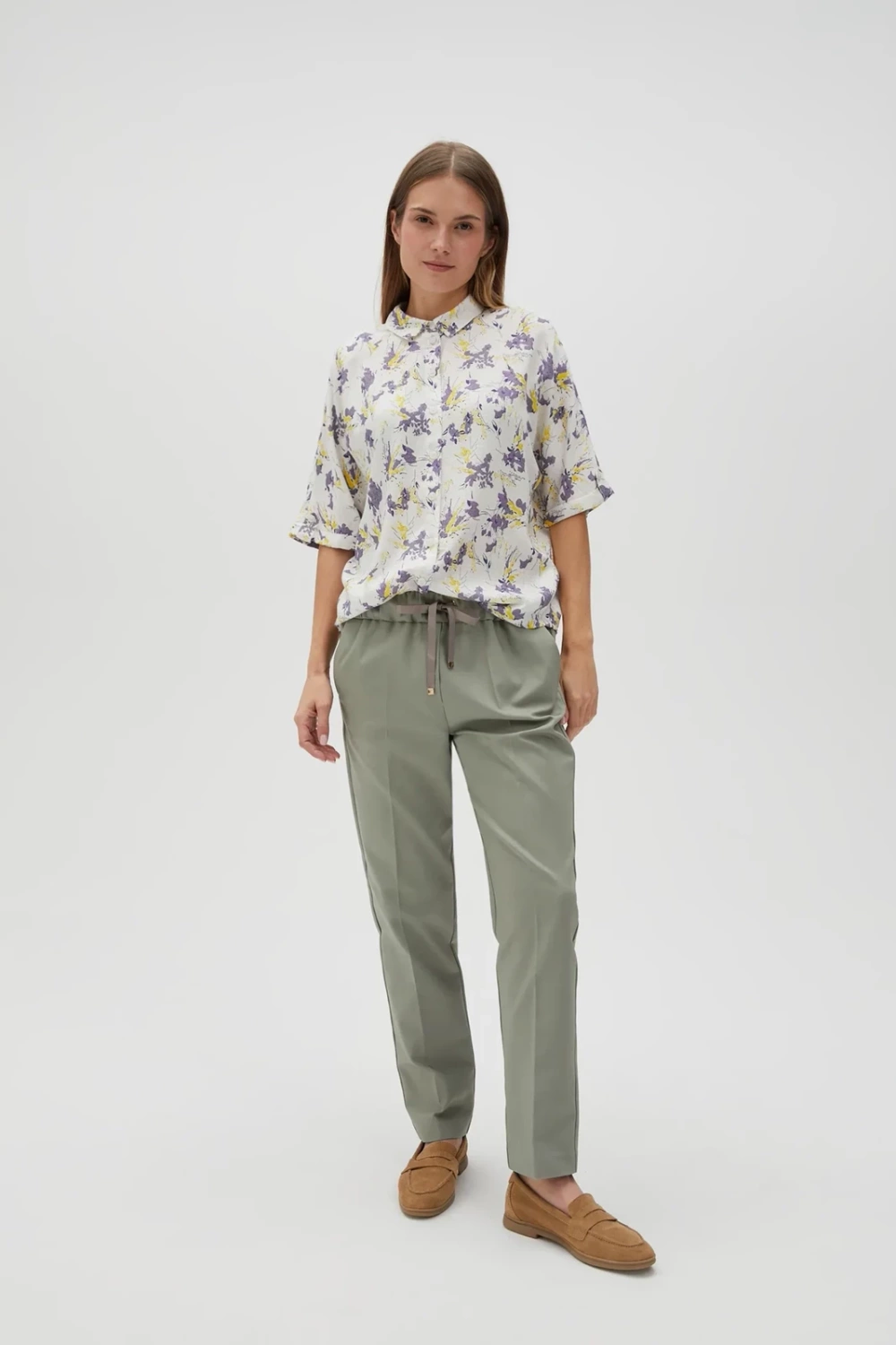 Marisse Women's Trousers L-Sp-4614 Olive