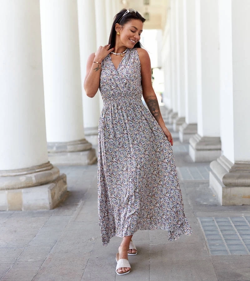 Gemre Rochie cu flori roz Licciana