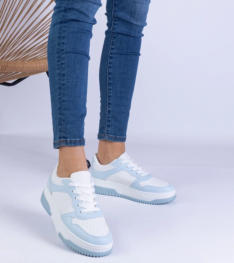 marka niezdefiniowana Blue sneakers with a thick sole Undina