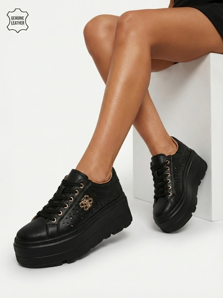 Дамски спортни маратонки от естествена кожа