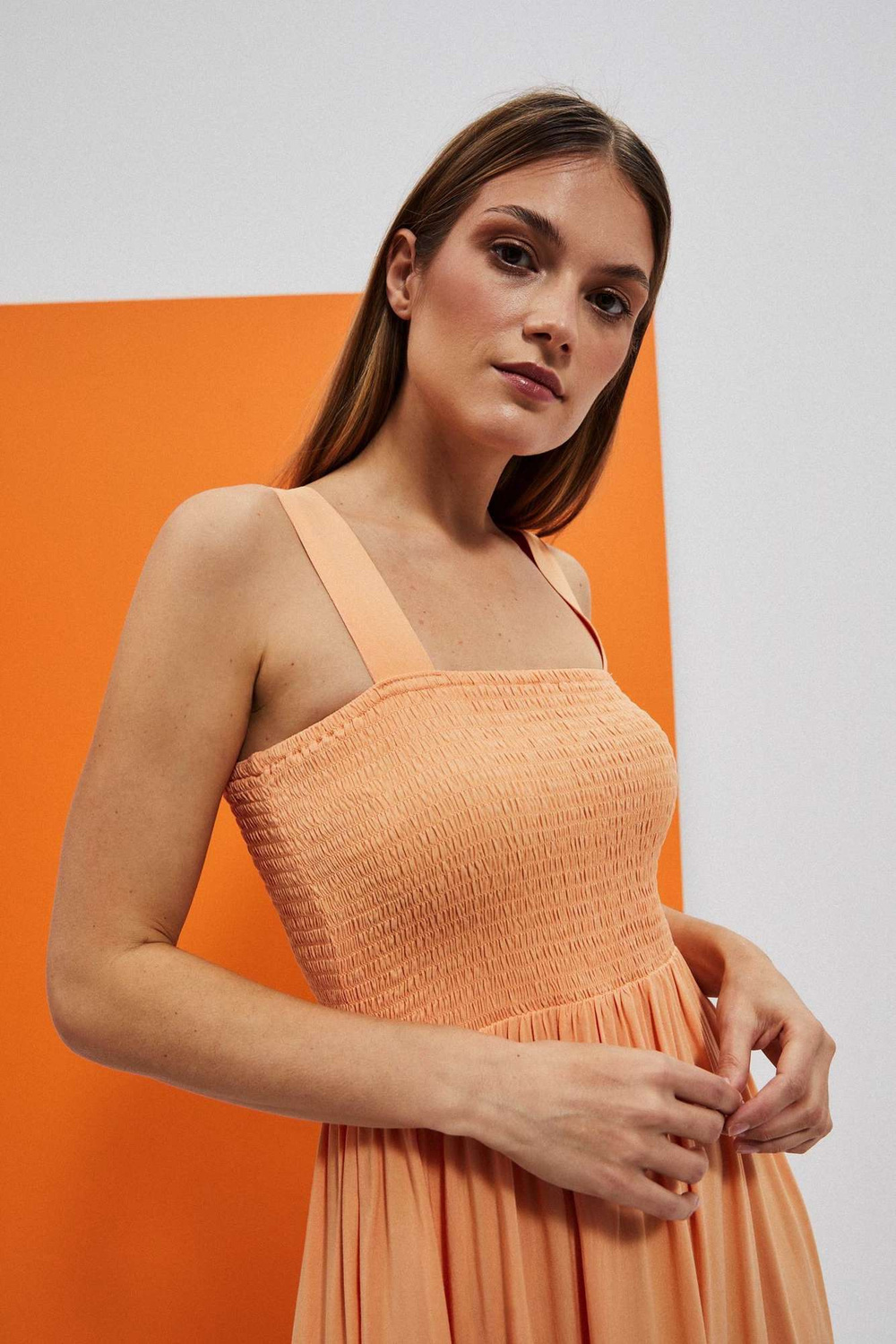 Marisse Women&#039;s Dress L-Su-4038 Peach