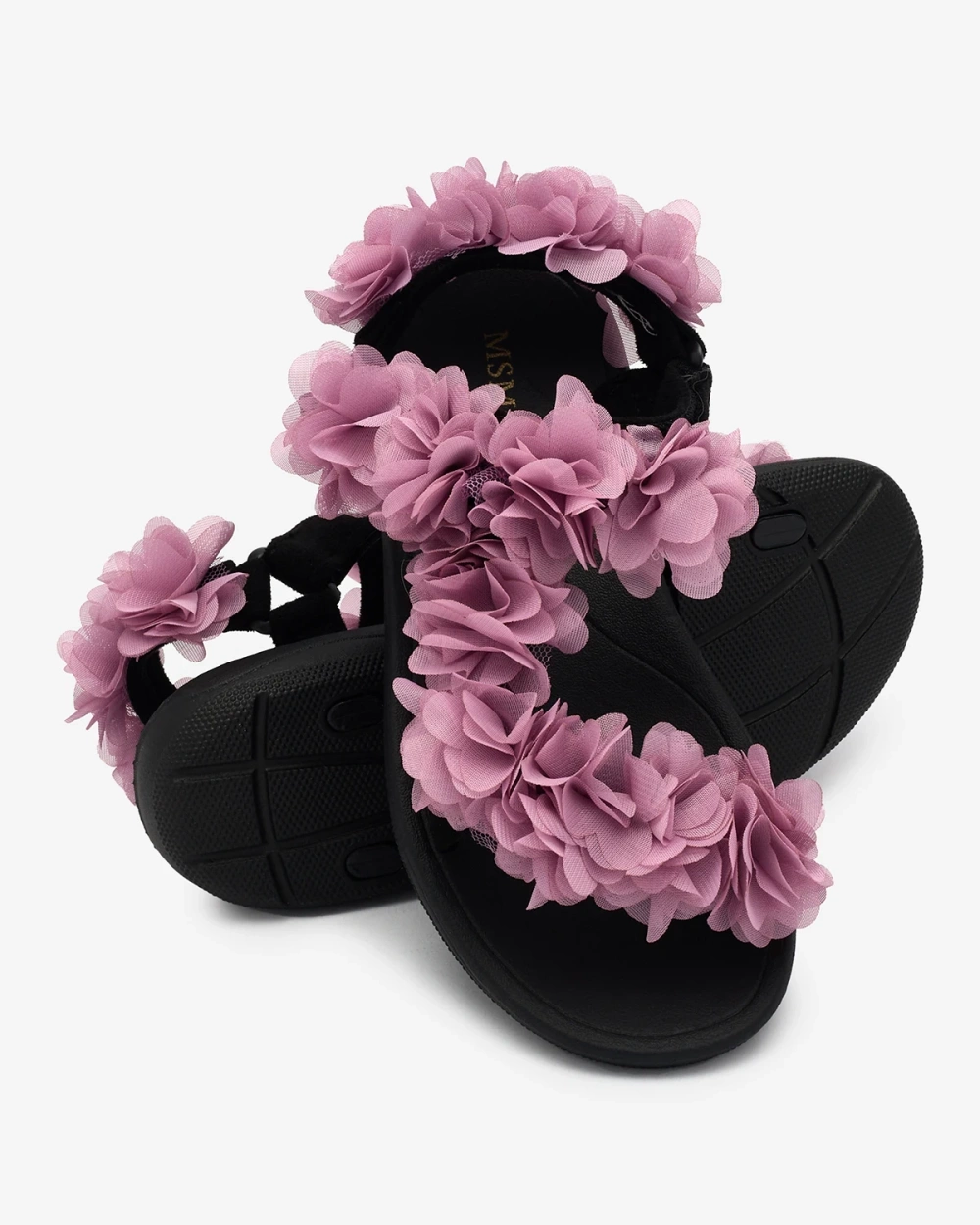Resti Dark pink women&#039;s sandals with flowers Alferroy