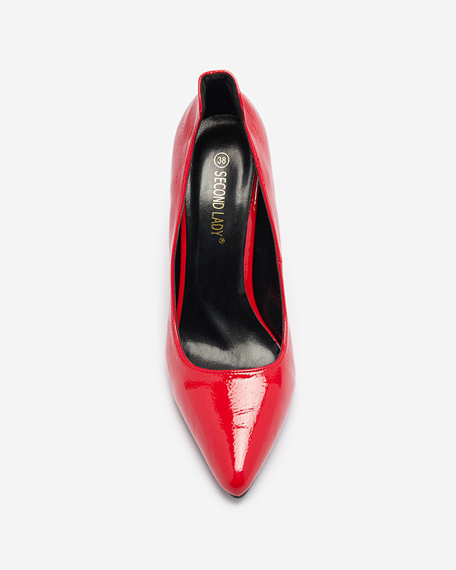 Resti Red lacquered pumps with stiletto nose Sovirta- Footwear
