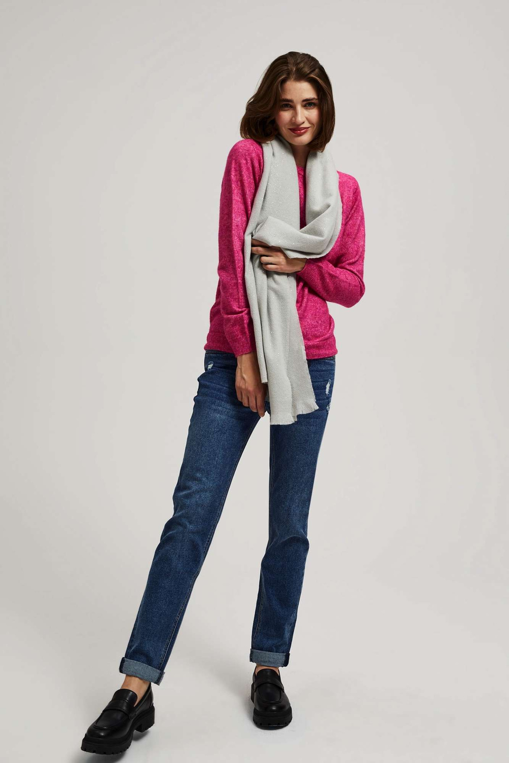 Marisse Plain Gray Scarf