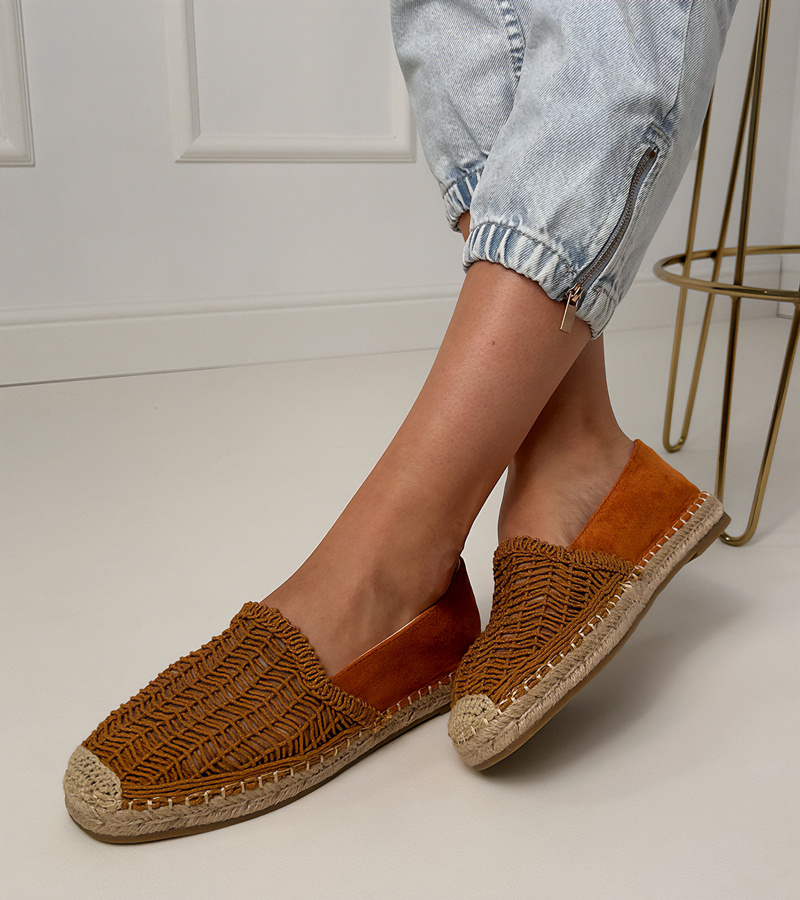 marka niezdefiniowana Espadrile maro decupate pe platformă Plevis