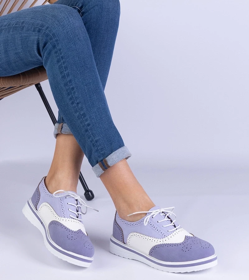 Gemre Pantofi oxford clasici violet Toddi