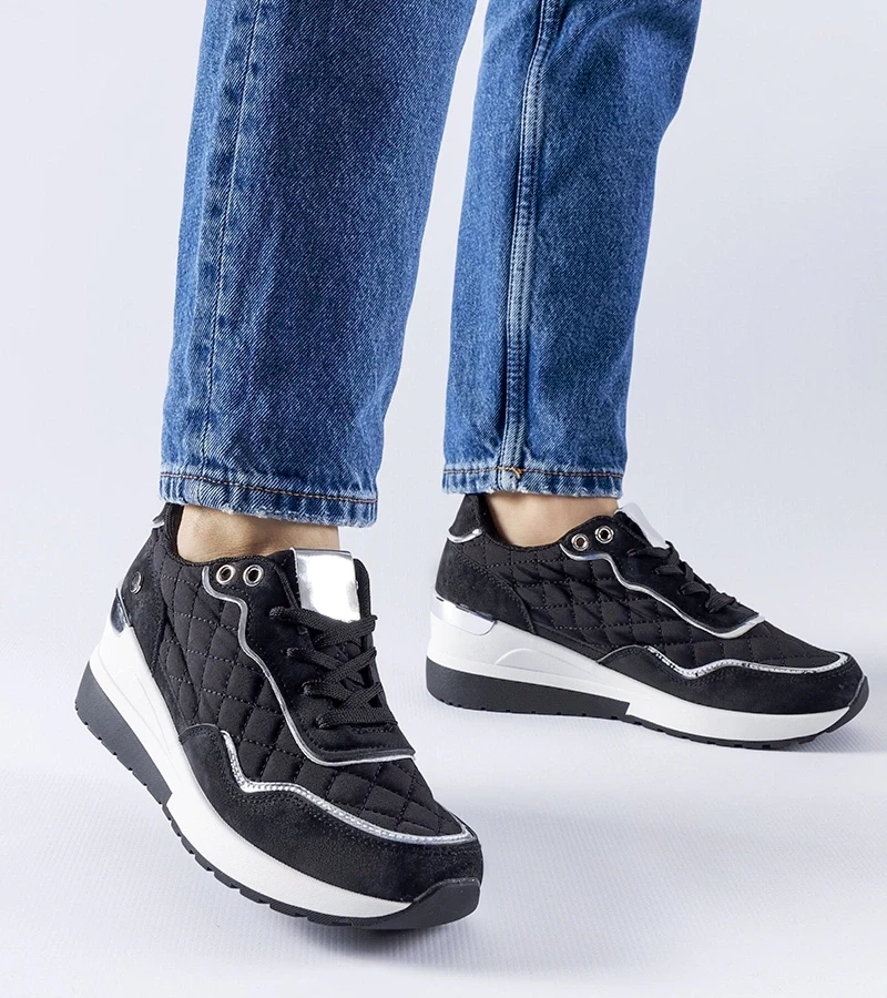 Gemre Adidași negri cu platformă Pisignano