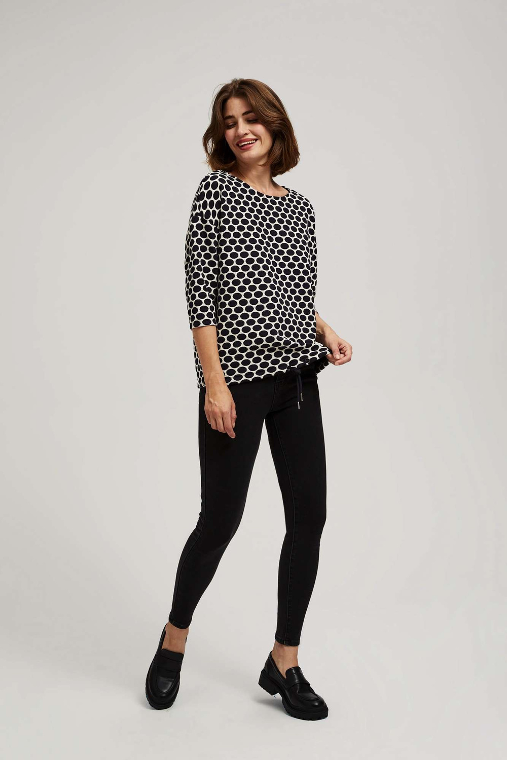 Blouse with a geometric pattern