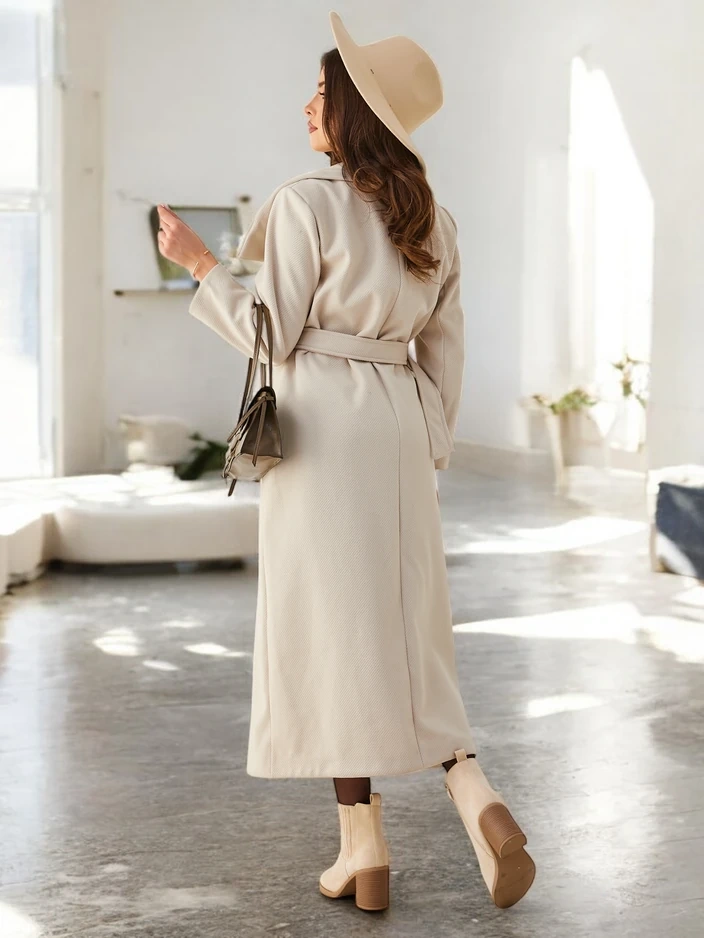Resti Women's maxi coat with a tie
