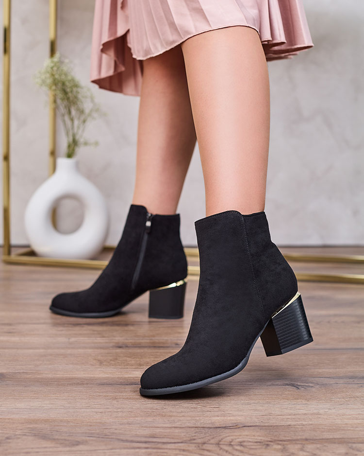 Resti Black women&#039;s low stiletto boots Traestra