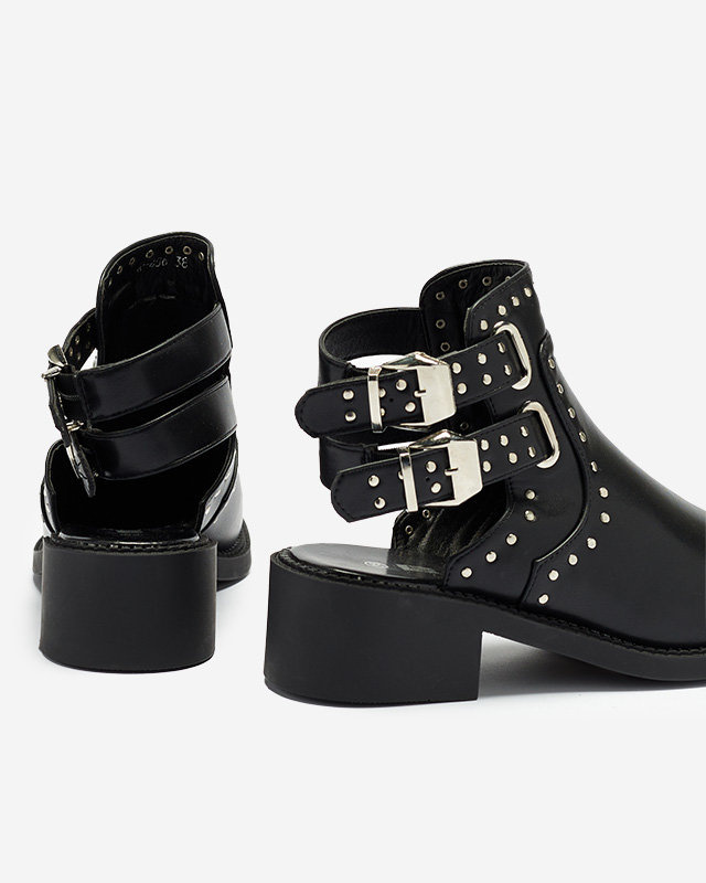 Resti Black women&#039;s boots with cutouts Dlagona