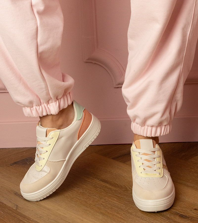 Gemre Adidași bej decorați cu sclipici Blona