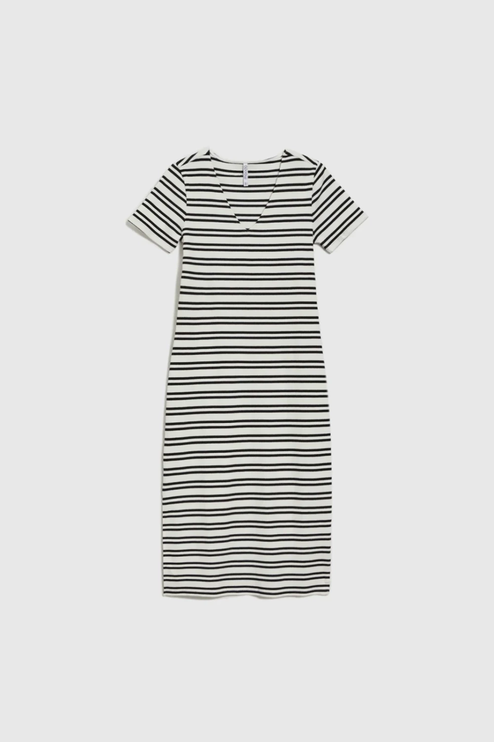 Marisse Ecru Striped Cotton Dress