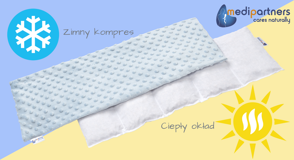 Medi Partners Thermophor with cherry seeds large 20x60 – 5 chambers Minky – Light blue