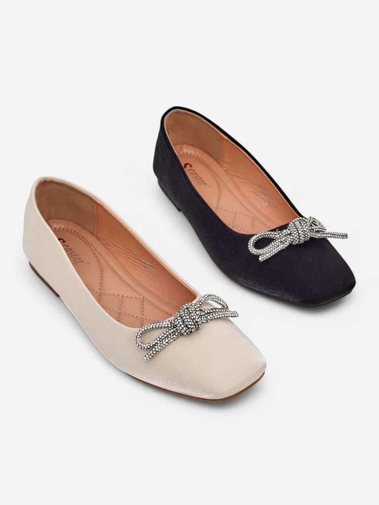 Resti Women&#039;s ballet flats with a bow and shine Ofenal
