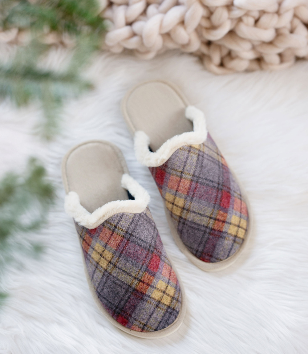 Дамски чехли NS-104 сиво-бежови