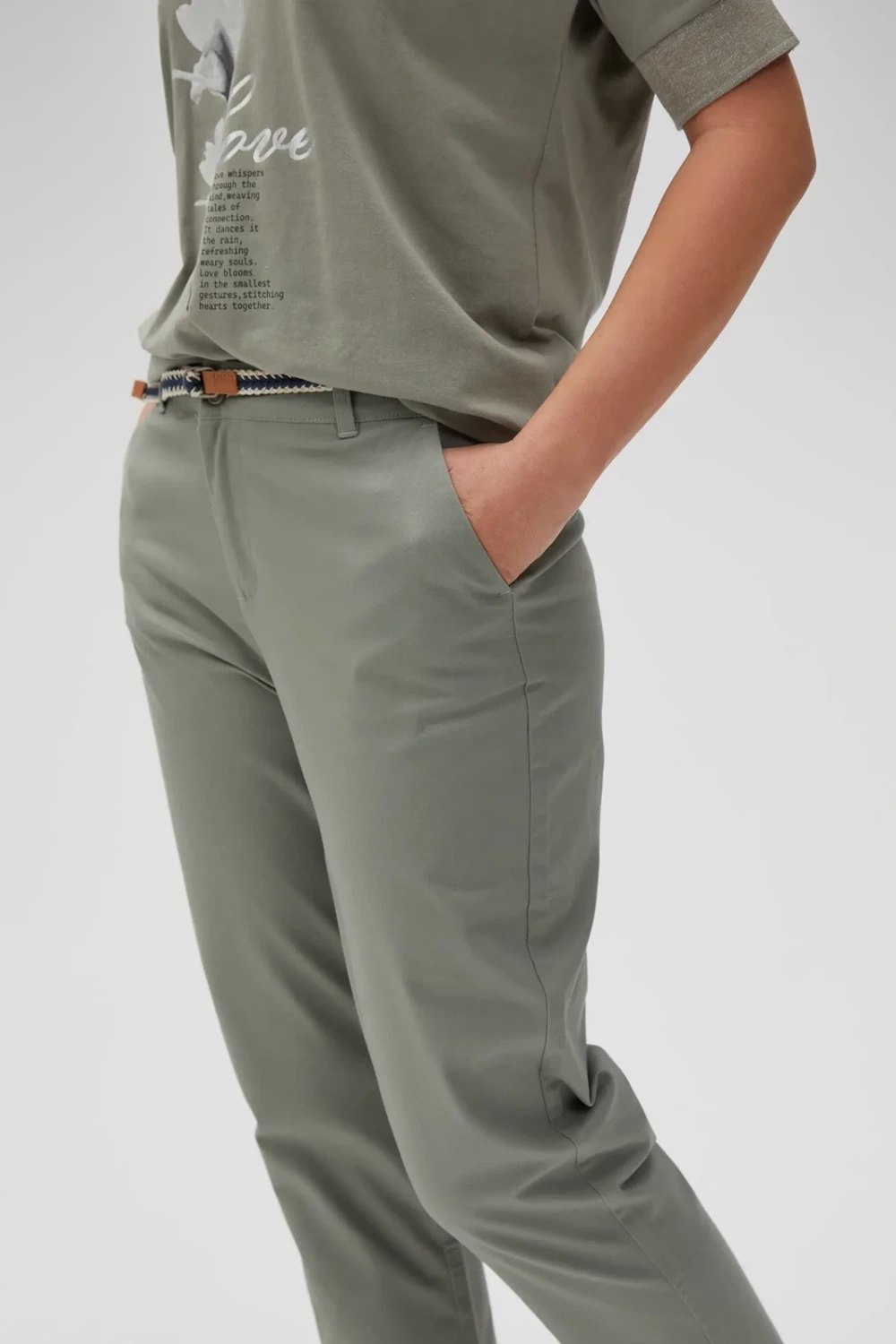 Marisse Women's Trousers L-Sp-4600 Olive