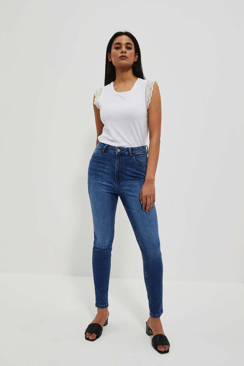 WOMEN'S JEANS L-JE-4002 D.Blue