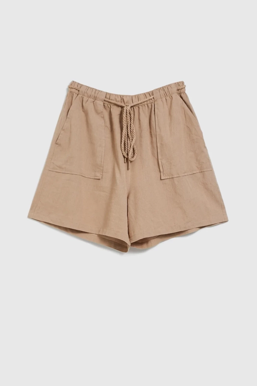 Women&#039;s linen shorts MOODO - light brown