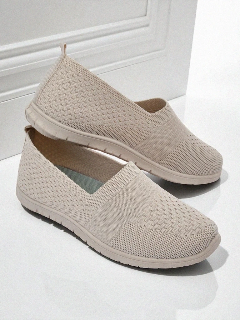 Resti Callista Women's Beige Moccasins Made of Breathable Fabric Spring Summer