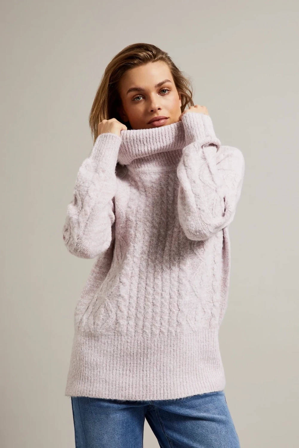 Marisse Women&#039;s Sweater Z-Sw-4545 Pink Mel