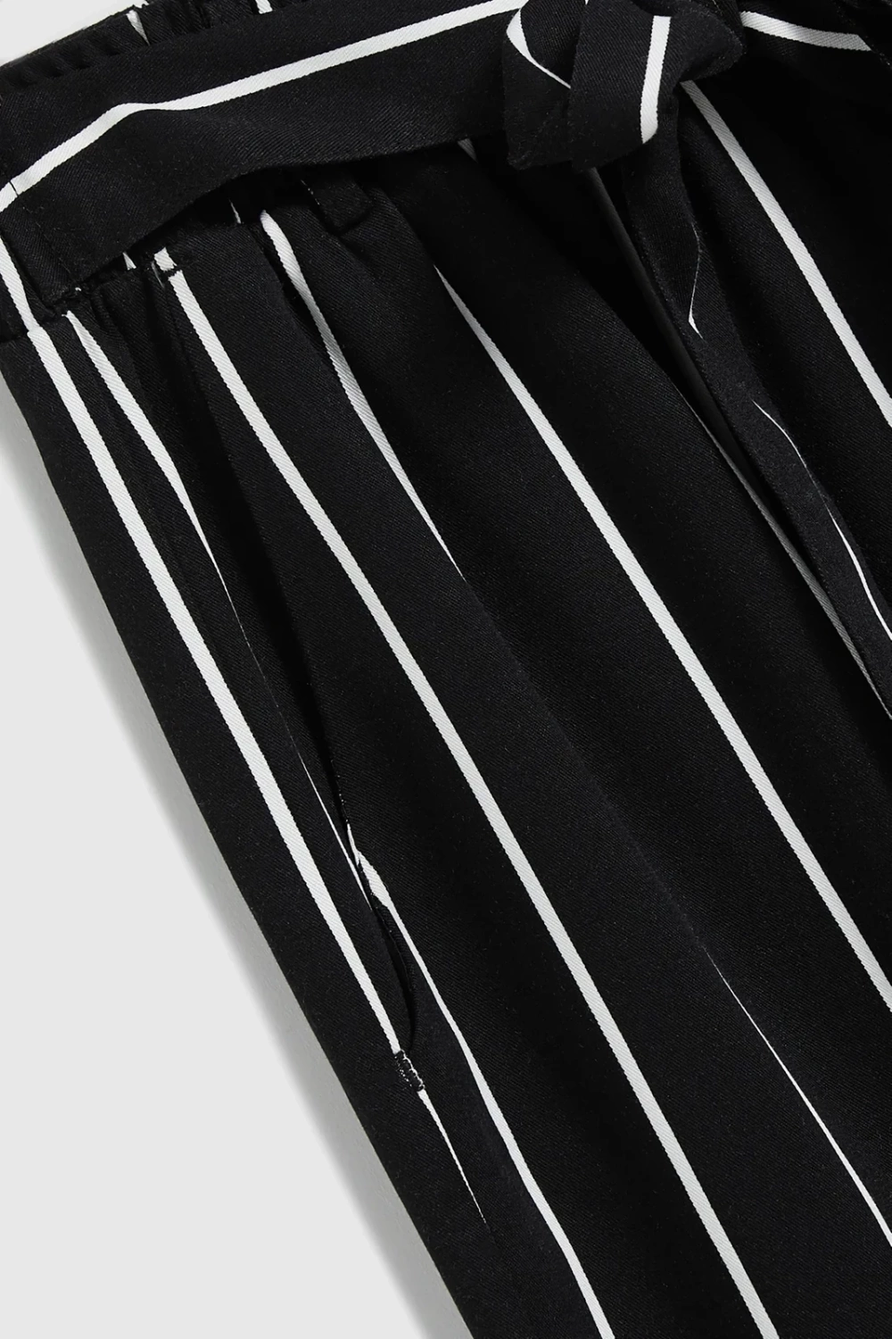 Marisse Black Striped Culottes