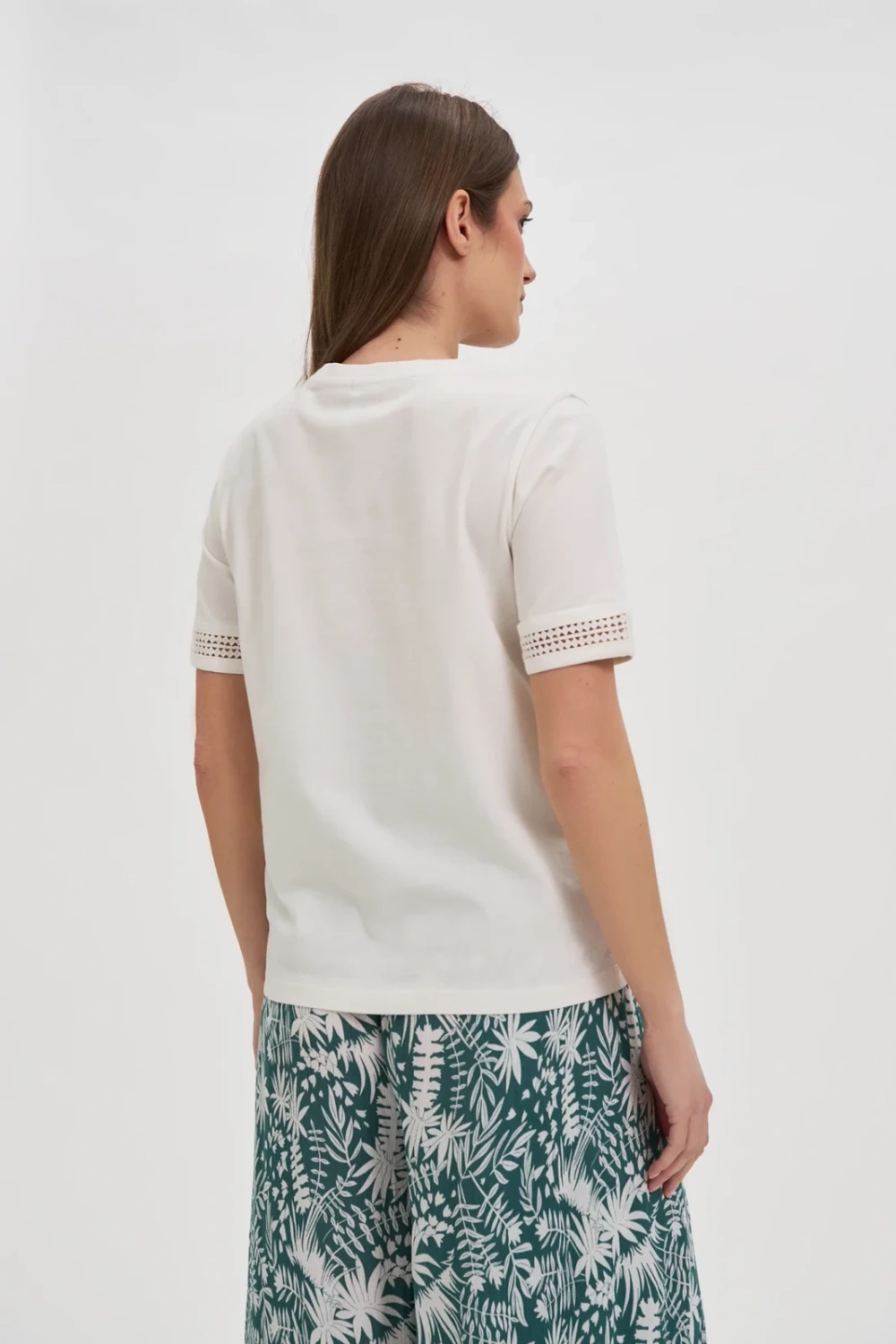 Marisse White Short-Sleeved Blouse