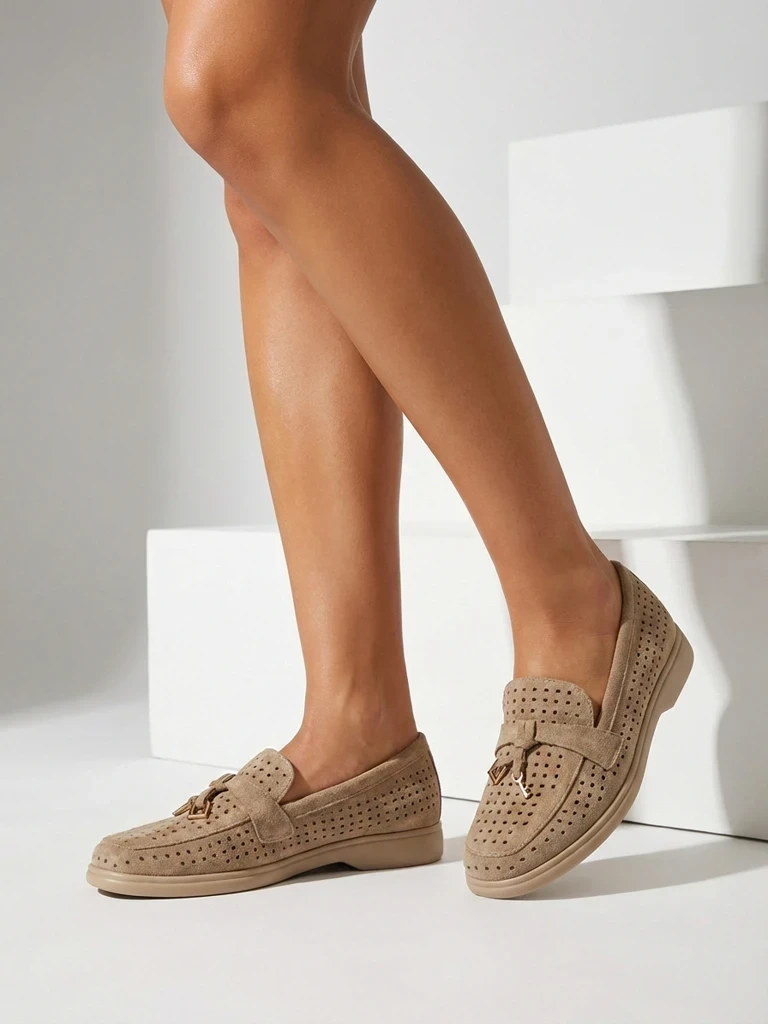 Дамски велурени мокасини Resti Befiolle