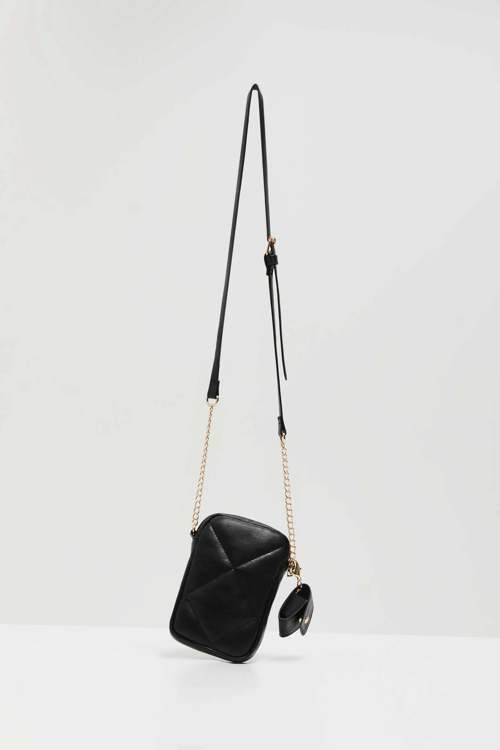 Marisse Quilted Black Chain Bag