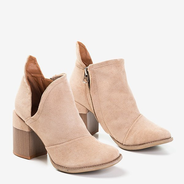 Resti Beige women&#039;s boots on a post with cutouts Cintura - Footwear