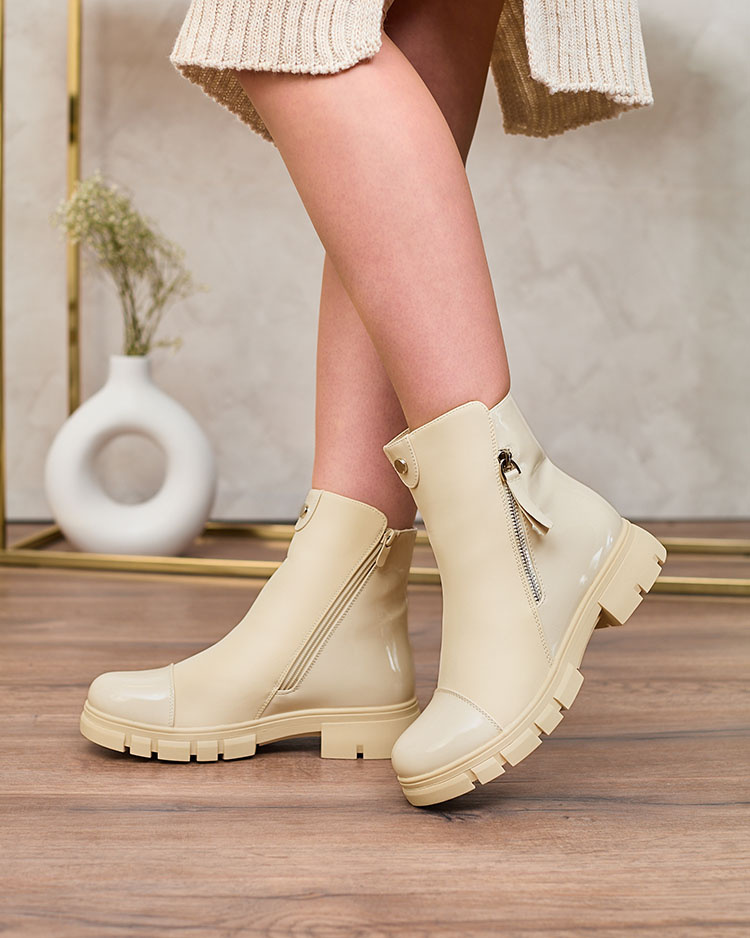 Resti Beige matte Hedaheh women&#039;s boots