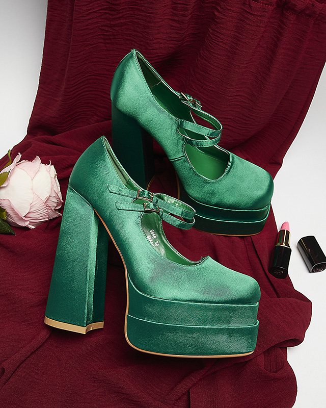 Resti Green women&#039;s high stiletto pumps Elika - Footwear