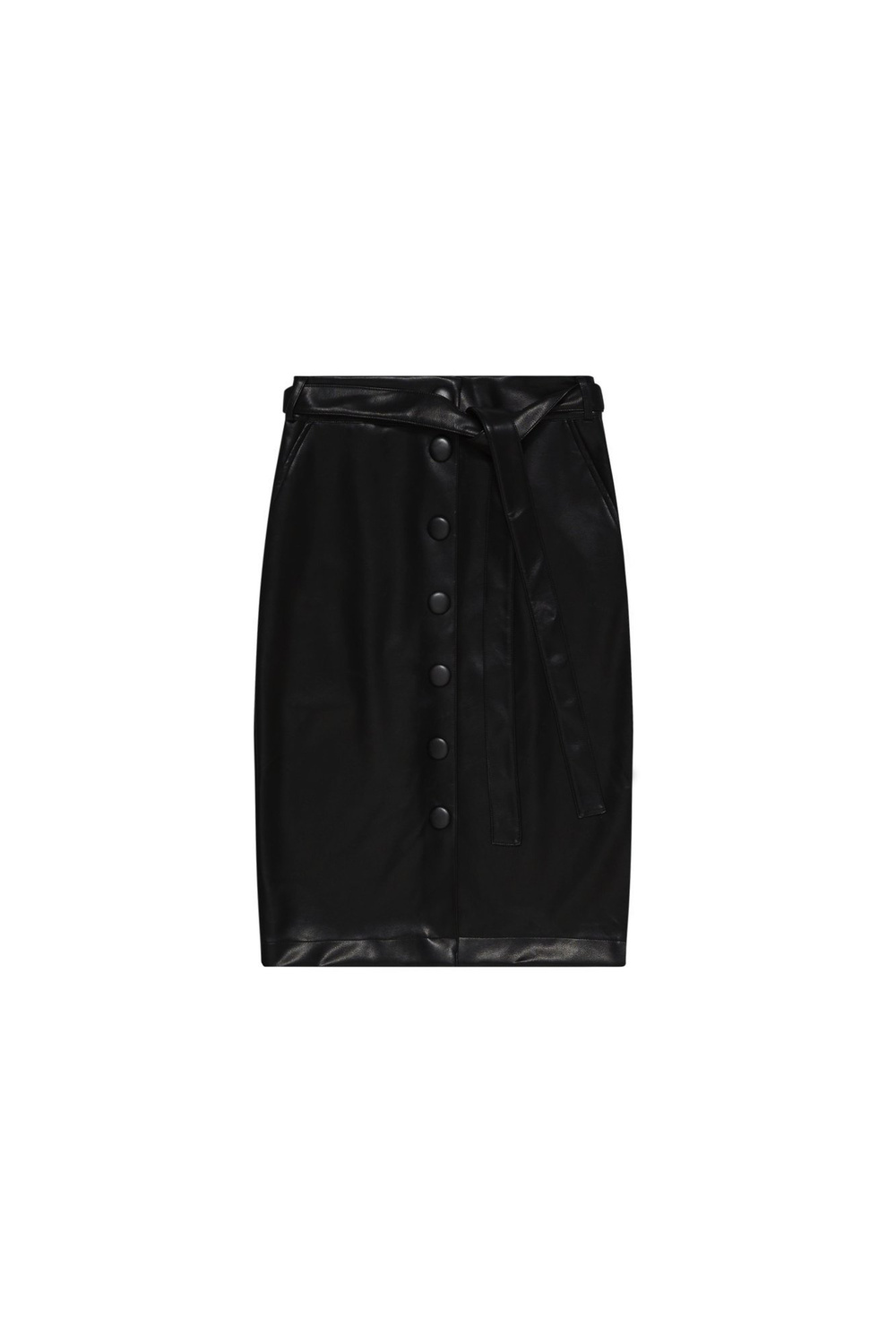 Marisse Faux Leather Pencil Skirt Z-Sc-3616 Black