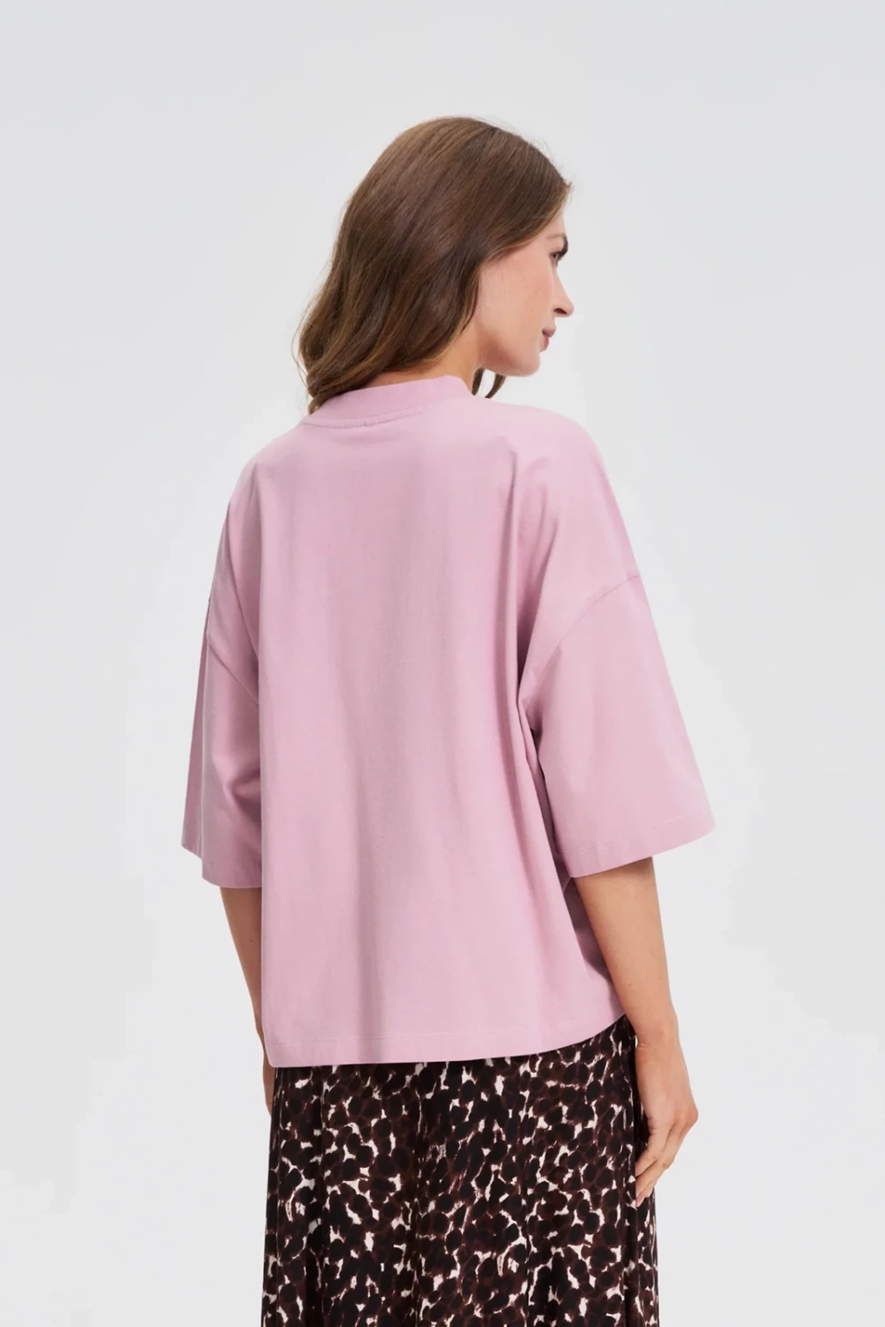 Marisse Plain Oversized Pink Blouse
