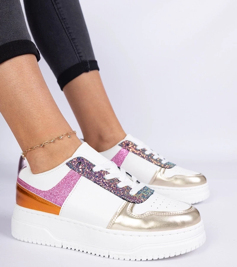 Gemre Adidași multicolori de damă cu talpă groasă Dolla