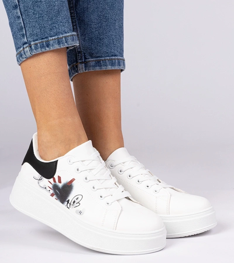 Gemre Adidași sport alb-negru pentru femei Zelinda