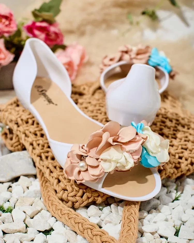 Resti Rubber ballerinas with flower Koddies