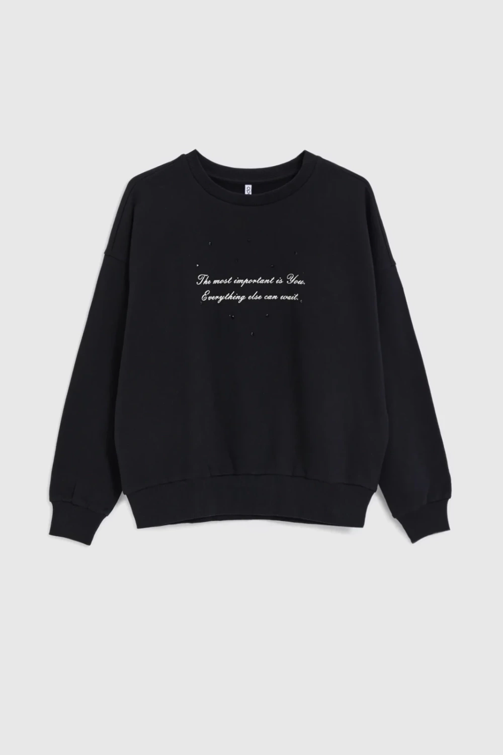Marisse WOMEN'S SWEATSHIRT Z-BL-4805 BLACK