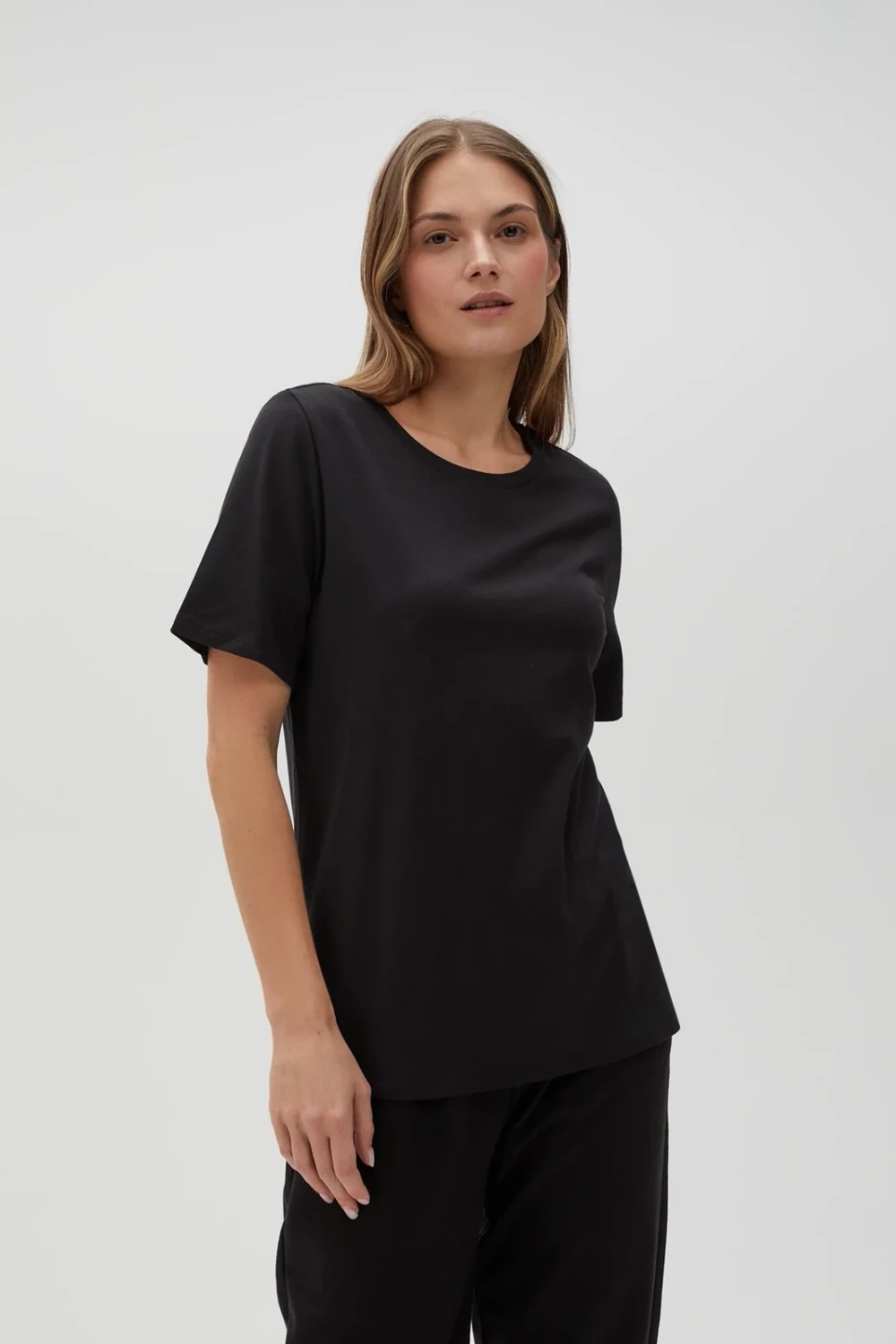 Marisse Women's T-Shirt L-Ts-4624 Black
