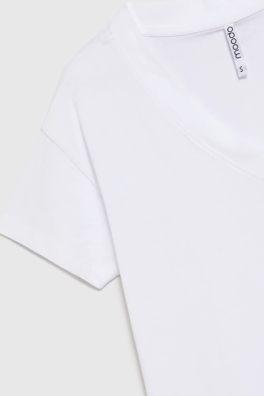 Marisse White Cotton V-Neck T-Shirt