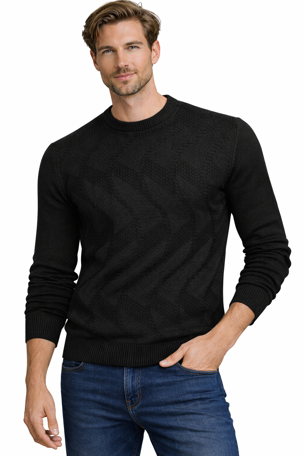 Черен мъжки суитшърт WEENS