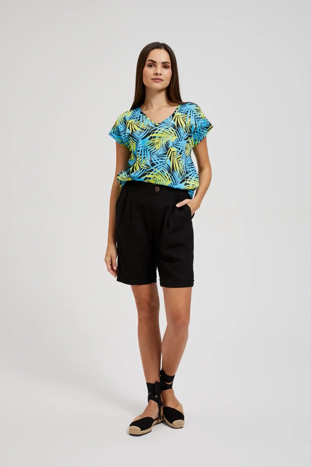 Marisse Women's Blouse L-Ts-4408 Turquoise